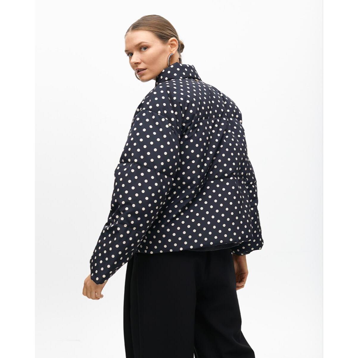 Anorak corto imbottito a pois