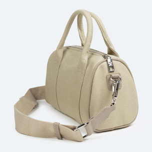 BOLSO CALA CROSSBODY BARREL C/TAUPE + ORANGE