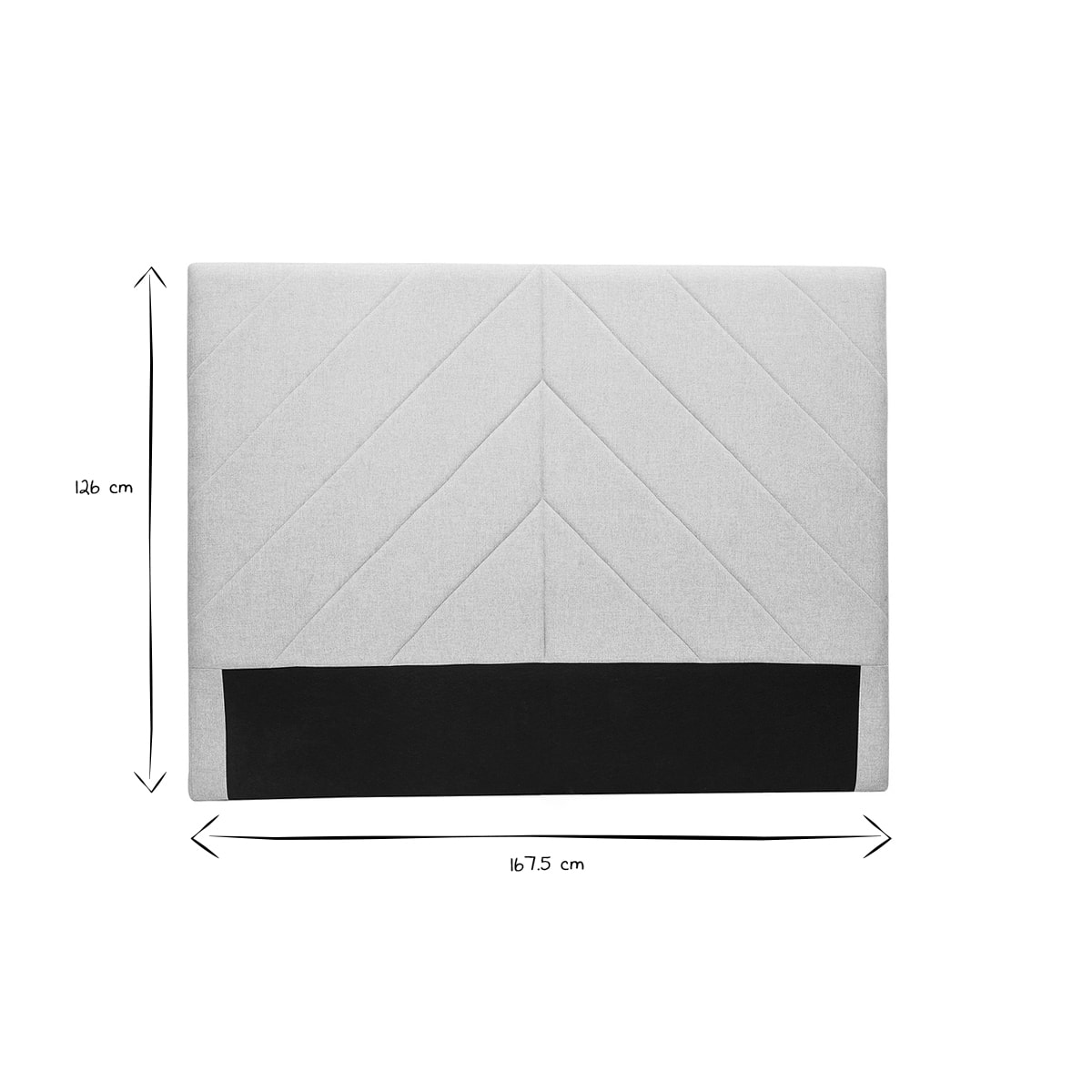 Tête de lit en tissu beige L160 cm AVAH