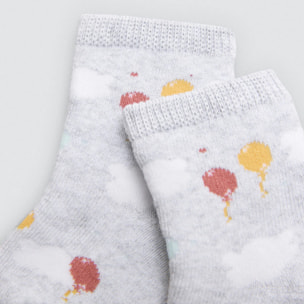 Confezione da 4 calzini termici per neonato con stampe a palloncino