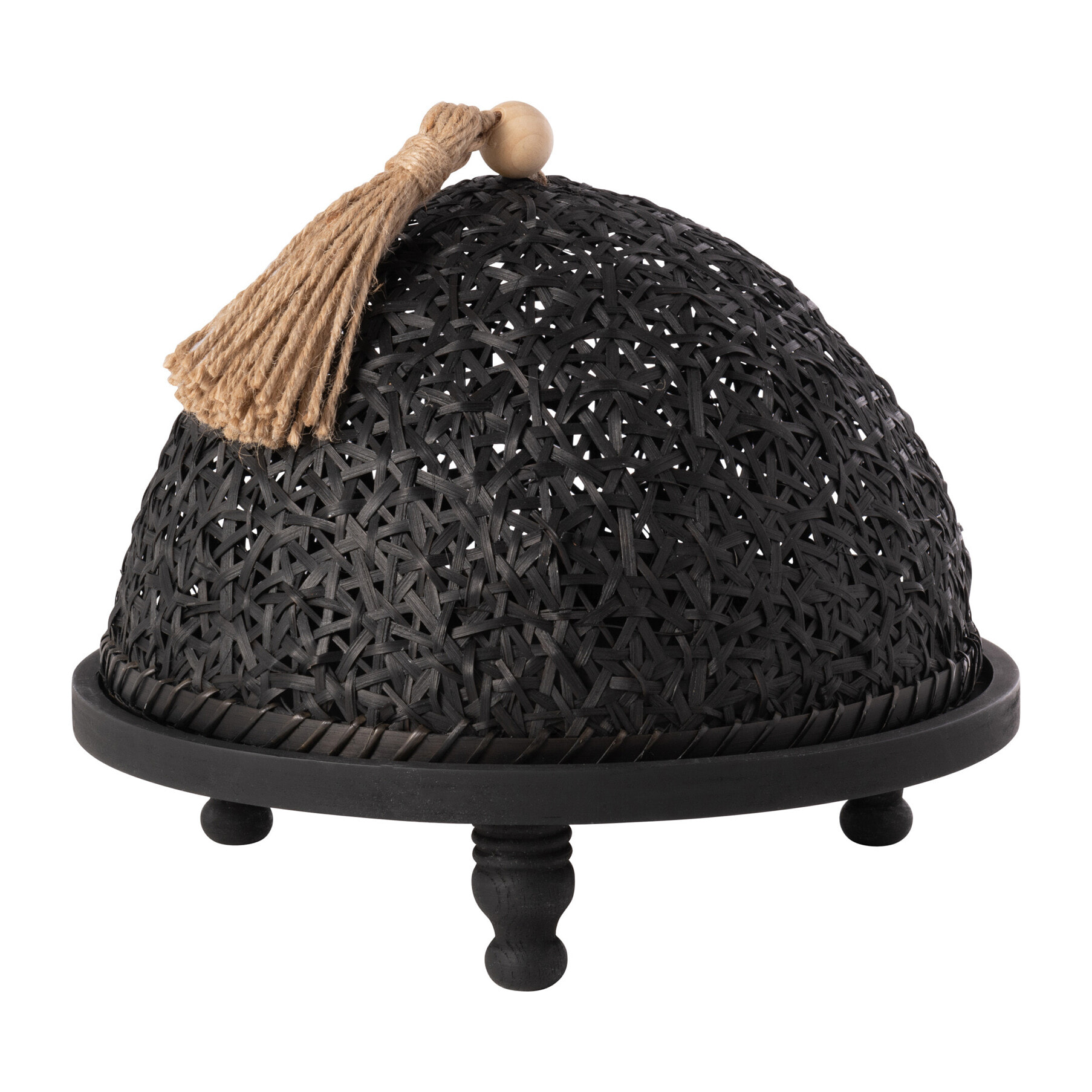 J-Line cloche alimentaire - bois - noir