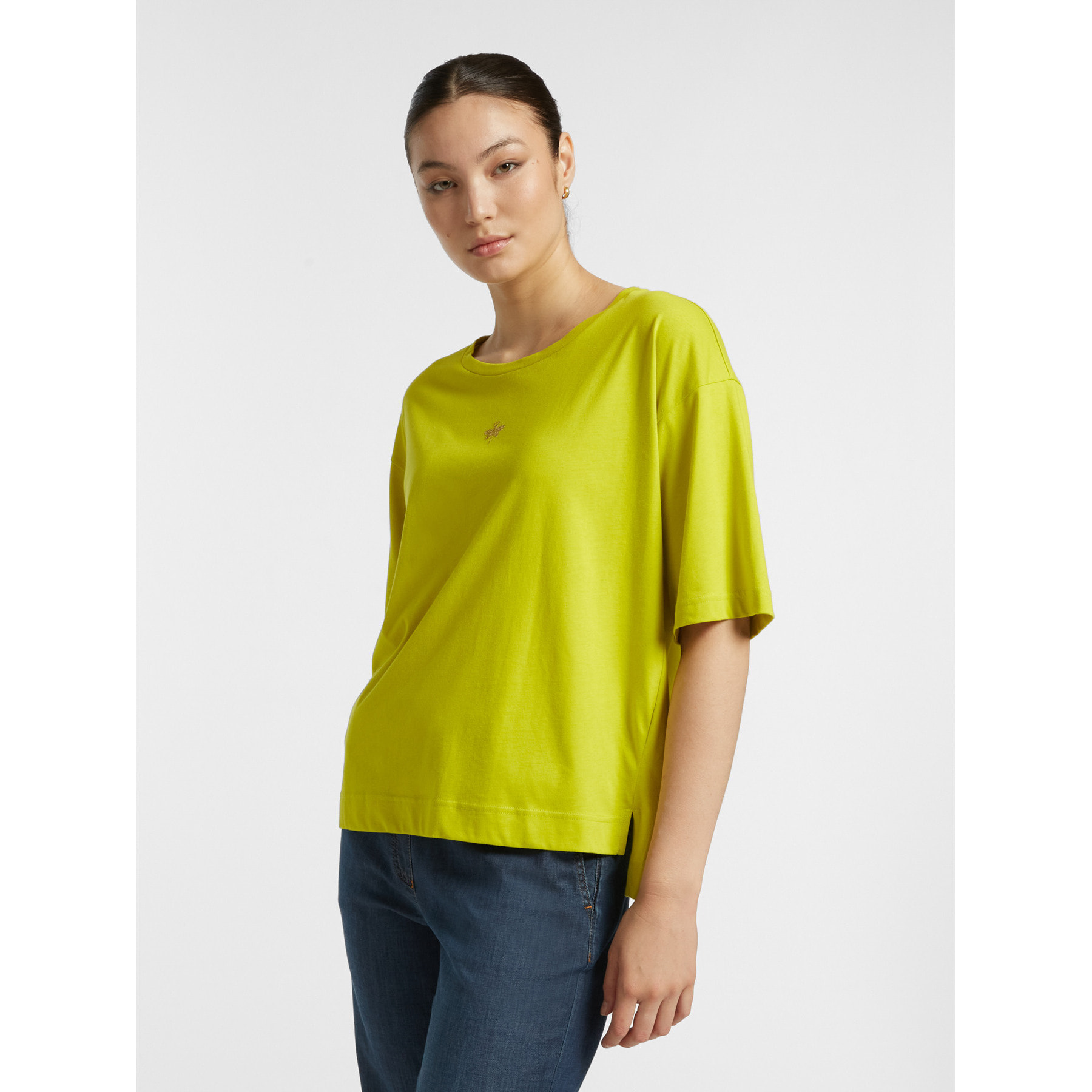 Elena Mirò - T-shirt con libellula - Verde chiaro