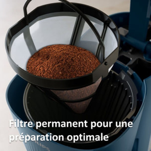 Cafetière filtre PHILIPS HD7411/70 Cafetière bleue Série 3000, 1.25L, 1000W