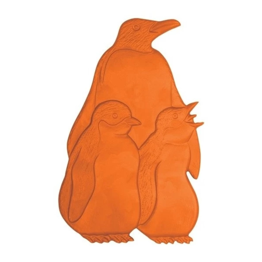 Lot de 5 Stickers figurines antidérapantes de douche ou baignoire Caoutchouc Pinguoins 9,2x15cm Multicolor MSV