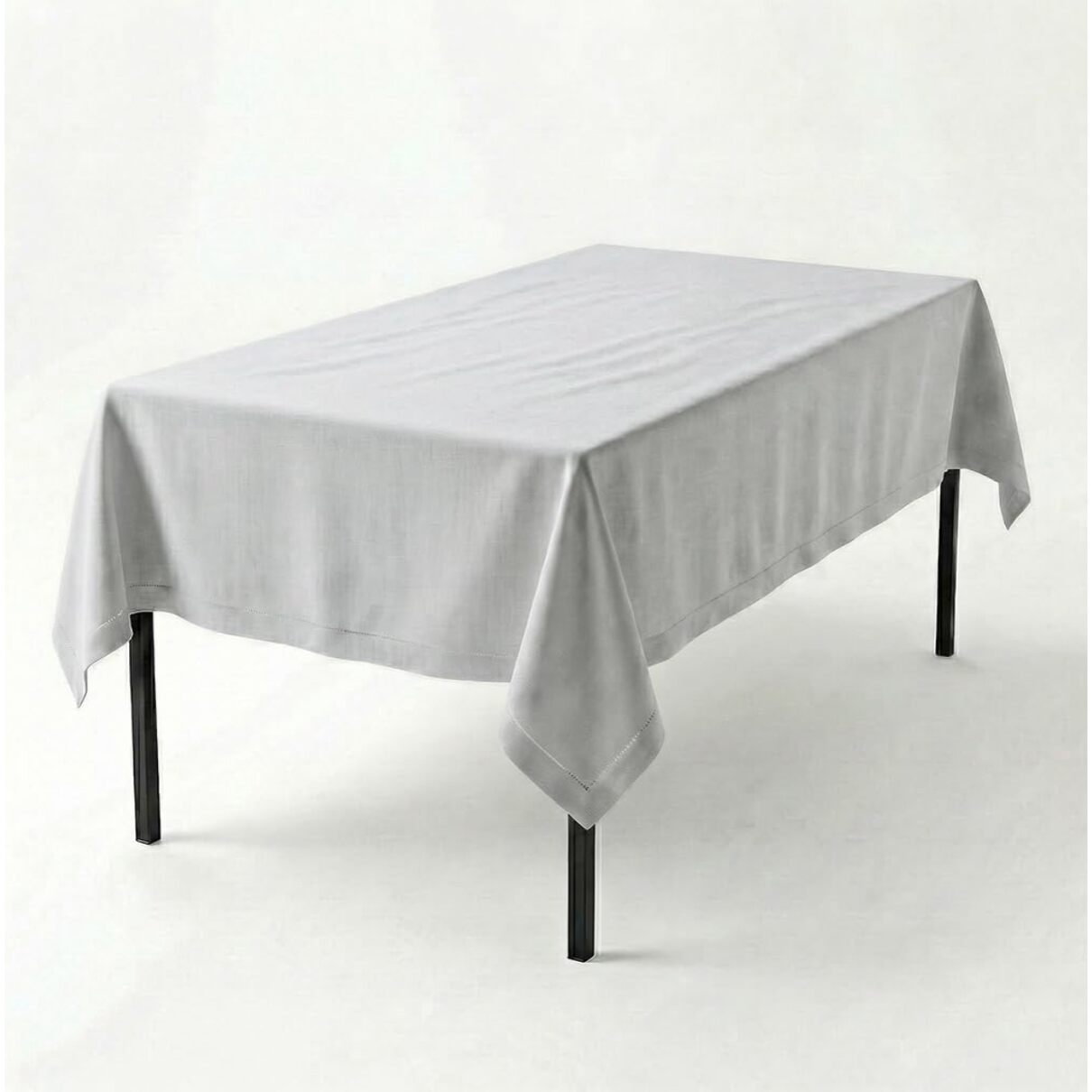 Tovaglia ajour in cotone - GRIGIO MELANGE