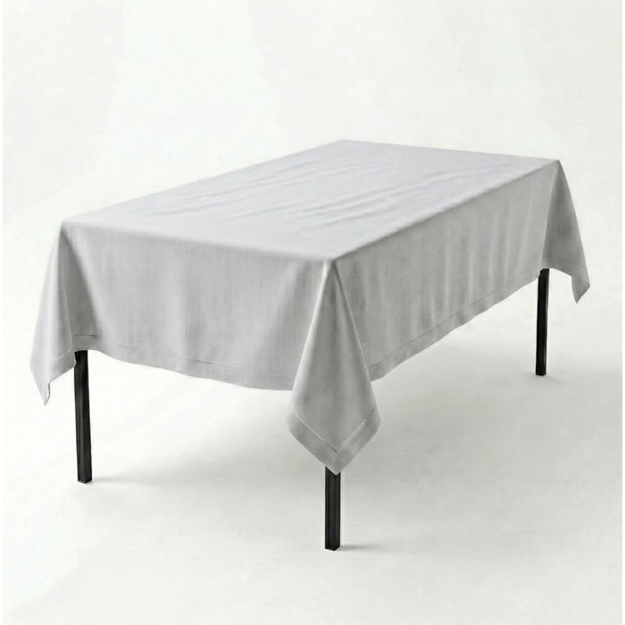 Tovaglia ajour in cotone - GRIGIO MELANGE