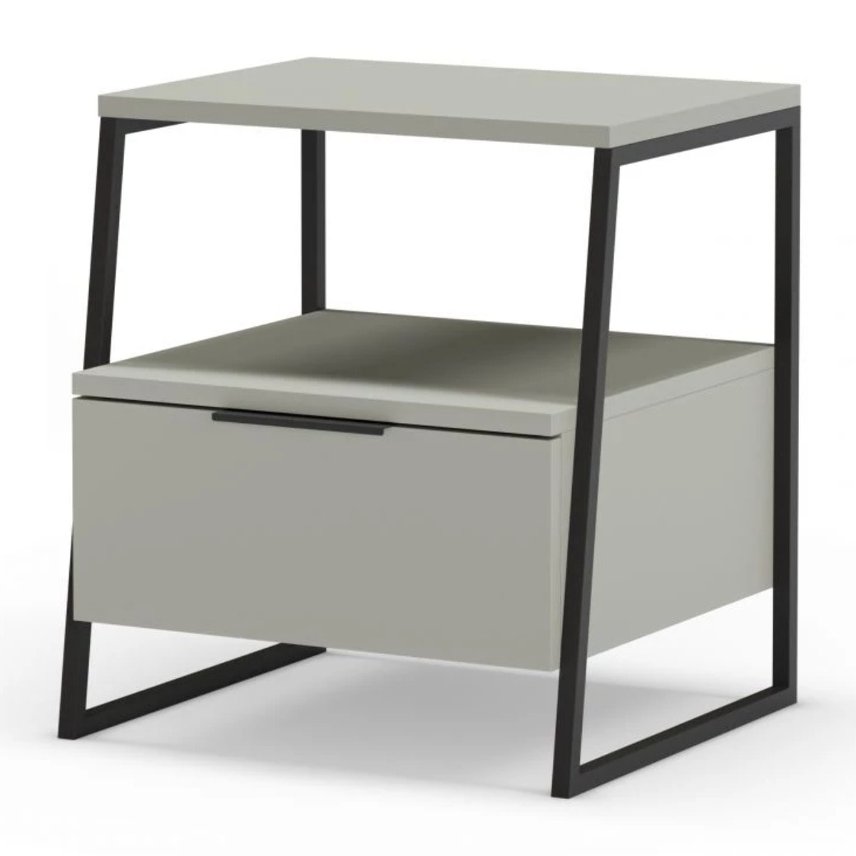 Mesita de noche Oksa Verde - Negro