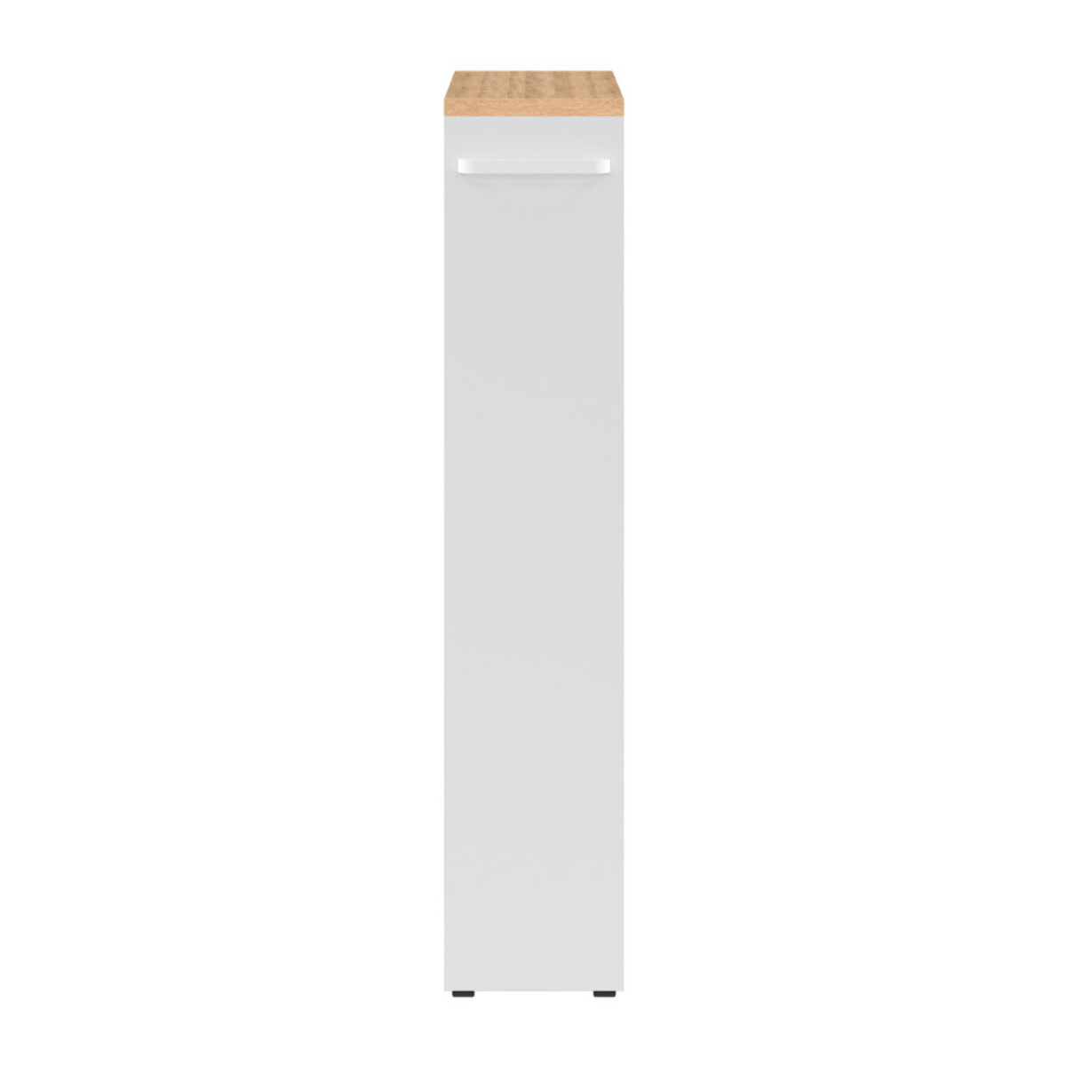 Etagère range épices à roulettes blanc et bois