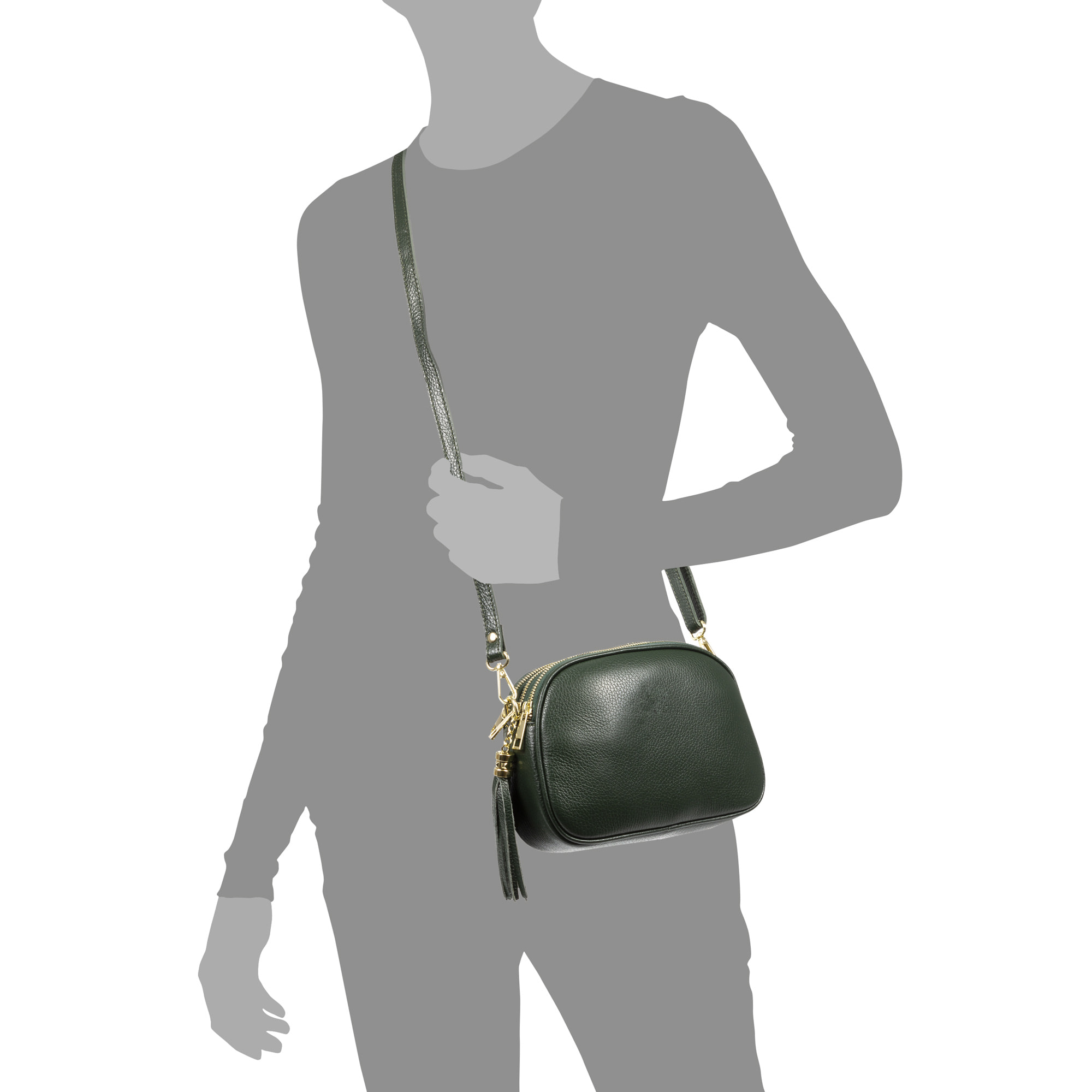 Aliminusa bolso bandolera Mujer. Piel auténtica Dollaro.