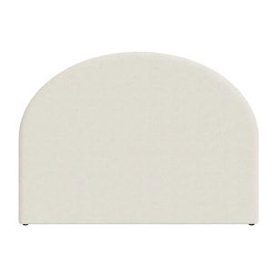 Tête de lit en tissu bouclé beige 160 cm - Eva