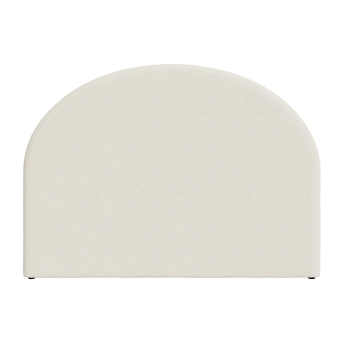 Tête de lit en tissu bouclé beige 160 cm - Eva