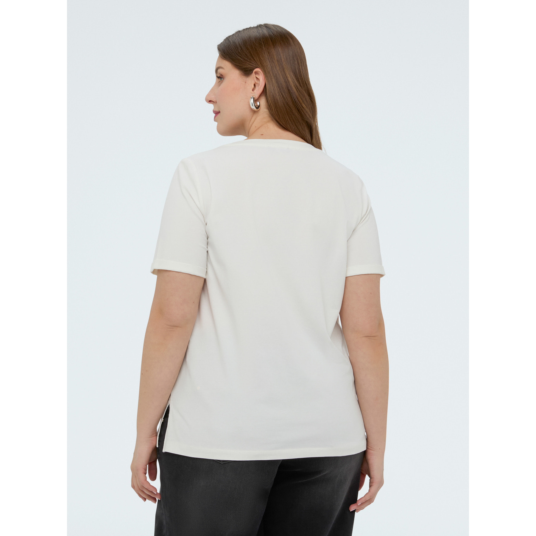 Fiorella Rubino - T-shirt con scritta in strass - Bianco