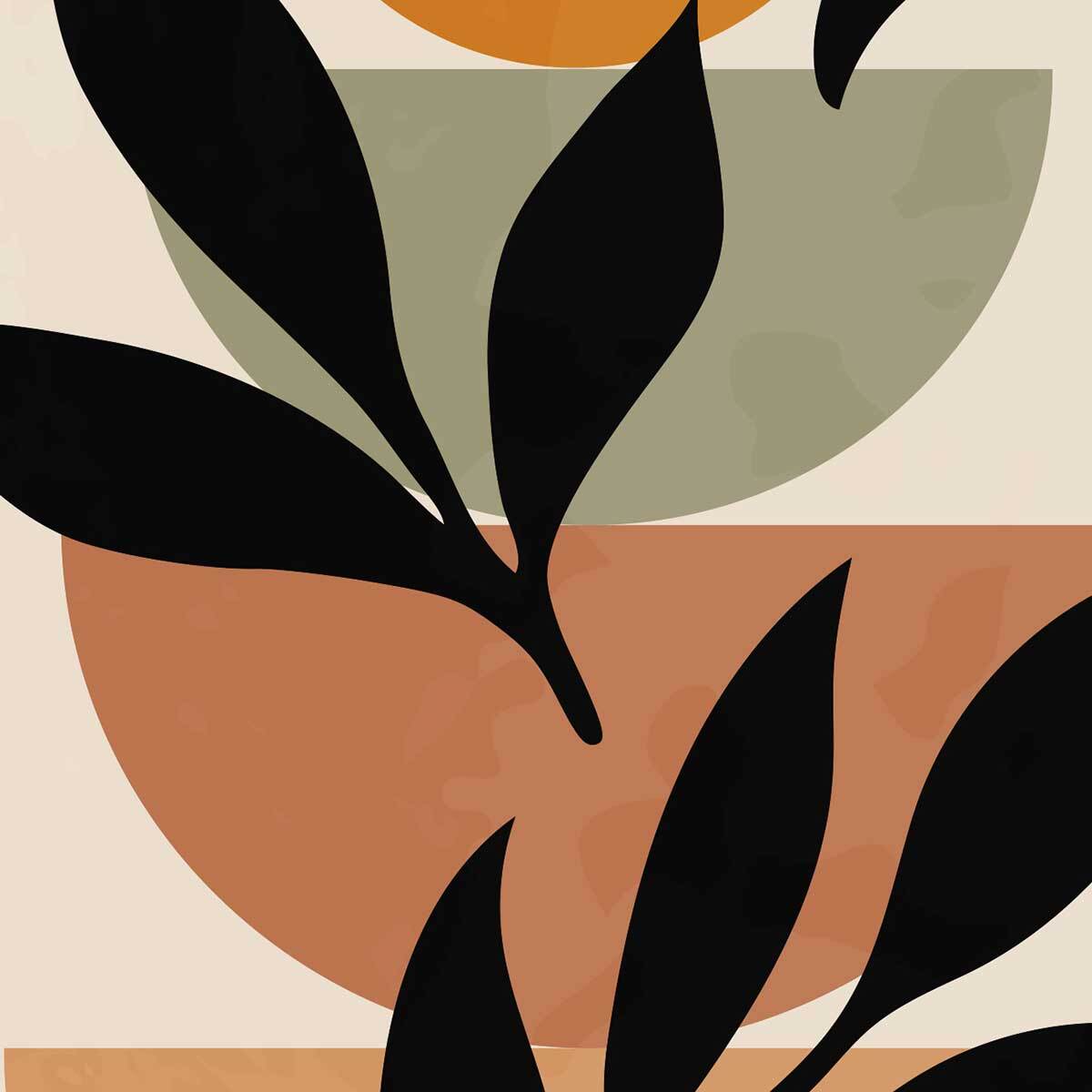 Tableau botanique abstrait soleil moderne Toile imprimée