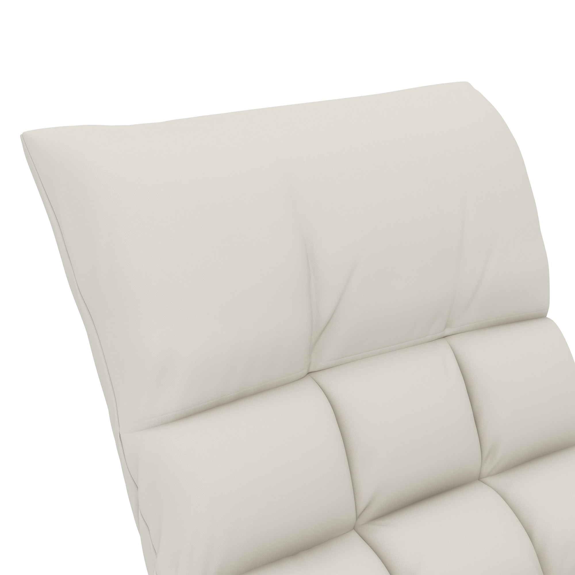 Silla Mecedora con Respaldo y Reposapiés Ajustables Mecedora de Salón Sillón Balancín Tapizado en Microfibra con Bolsillo para Dormitorio 60x134x70 cm Crema