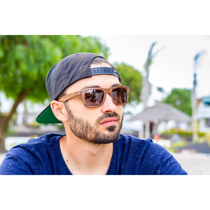 Gafas de sol OCEAN VENICE BEACH - Madera skate marrón / Polarizada marrón