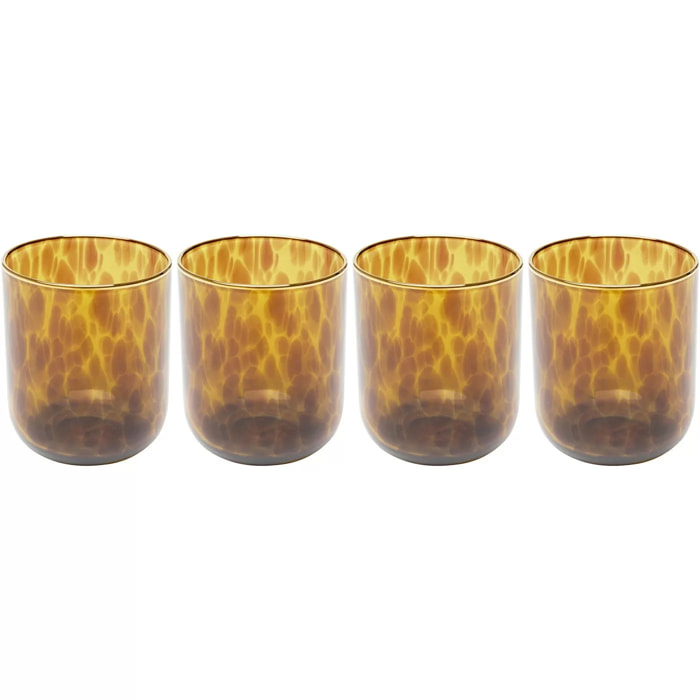 Verres à eau Caramel 10cm set de 4 Kare Design
