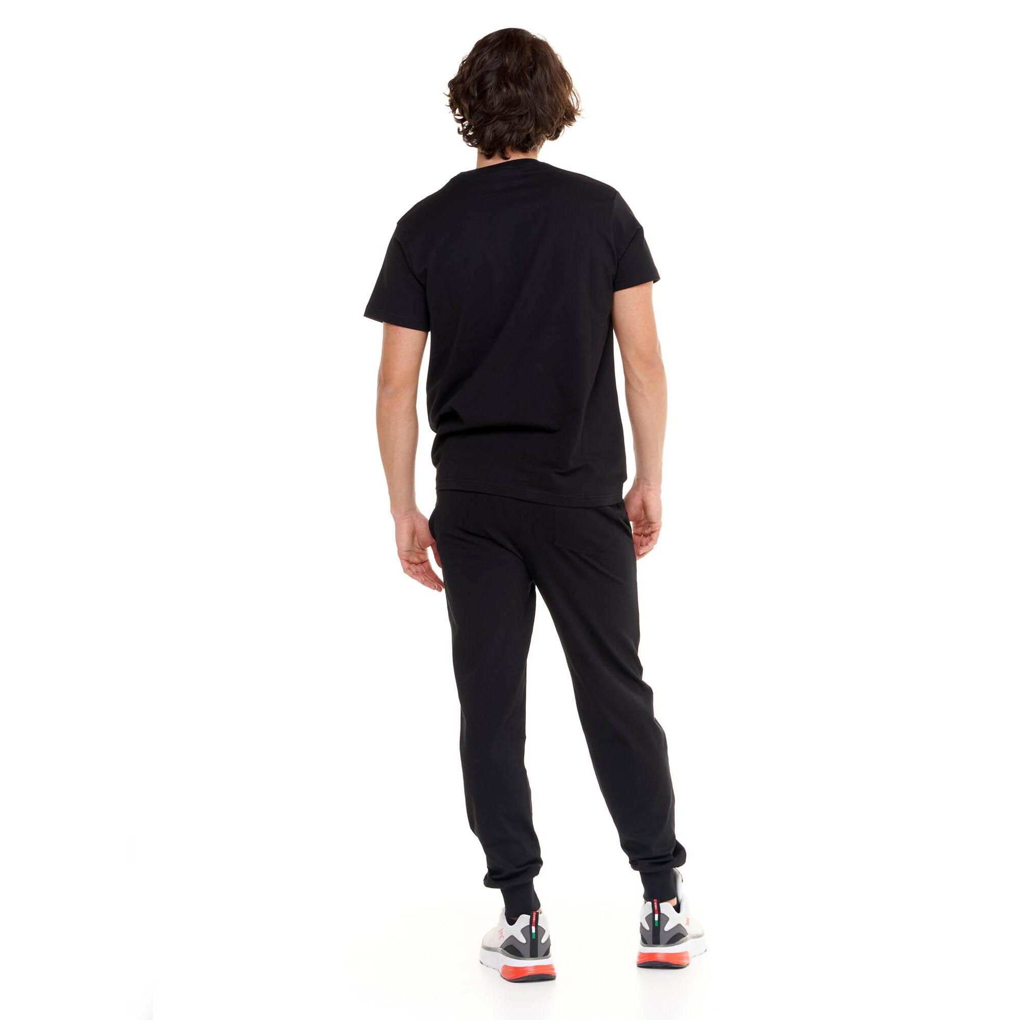 T-shirt in cotone elasticizzato a manica corta con logo grande Leone Basic