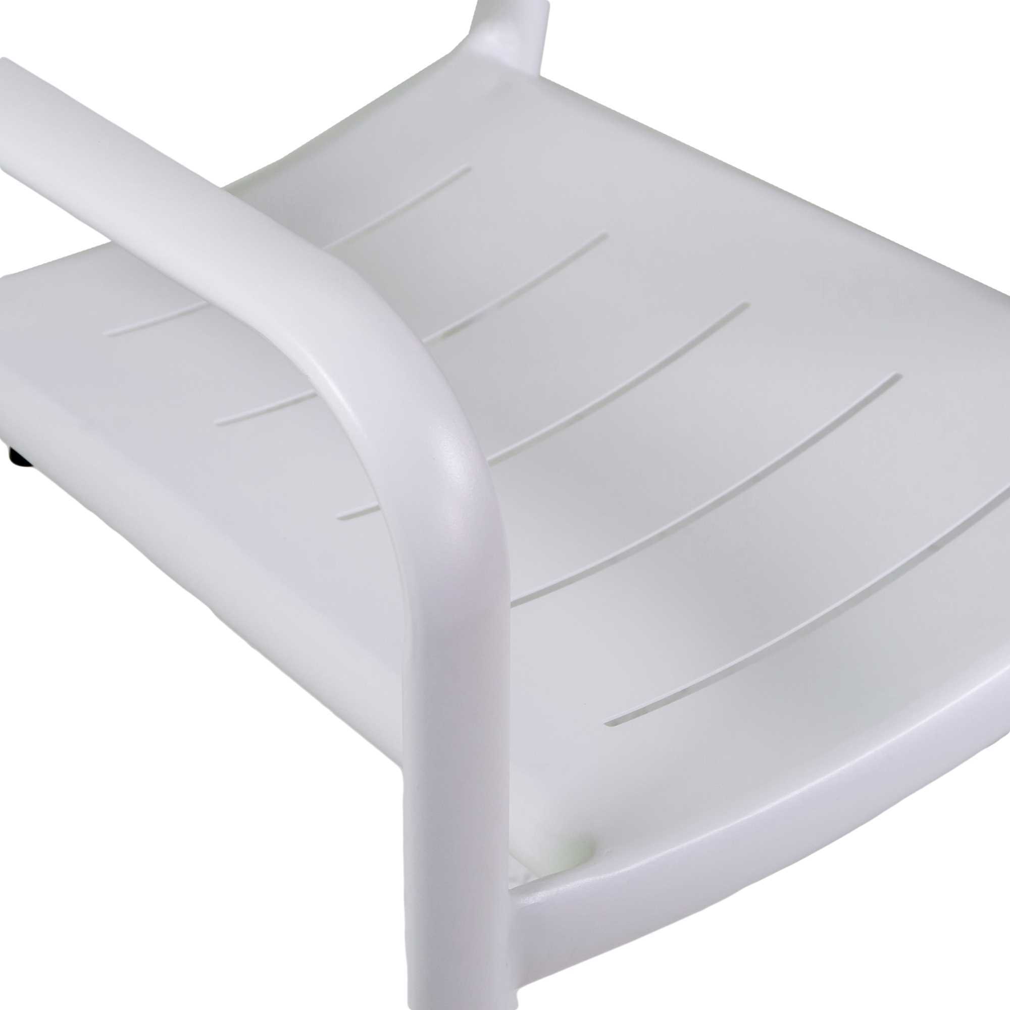 Poltrona Vacchetti Delta in alluminio bianco cm55,5x59,5h85