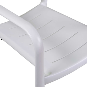 Poltrona Vacchetti Delta in alluminio bianco cm55,5x59,5h85