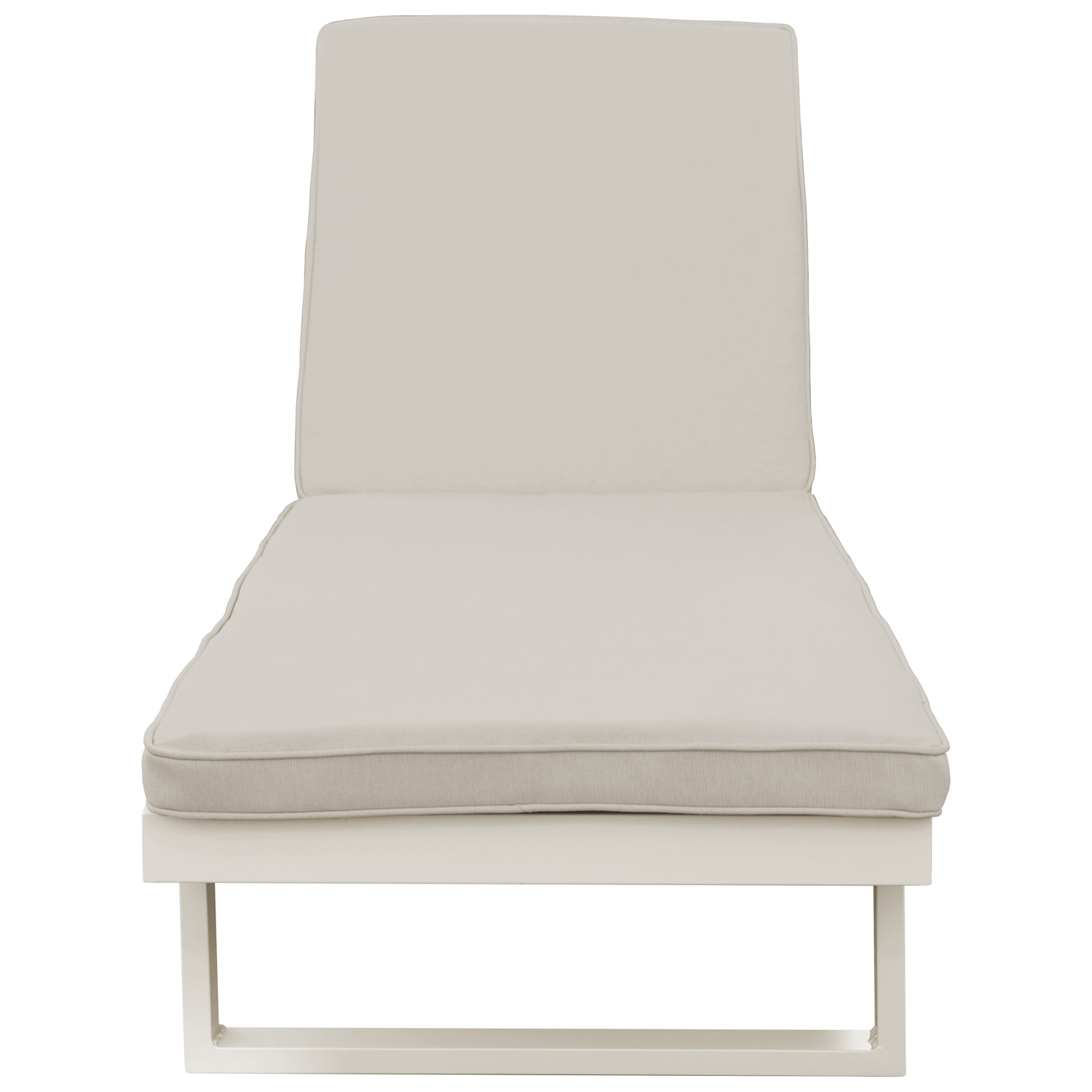 Bain de soleil en aluminium avec coussin beige PALOMINOS