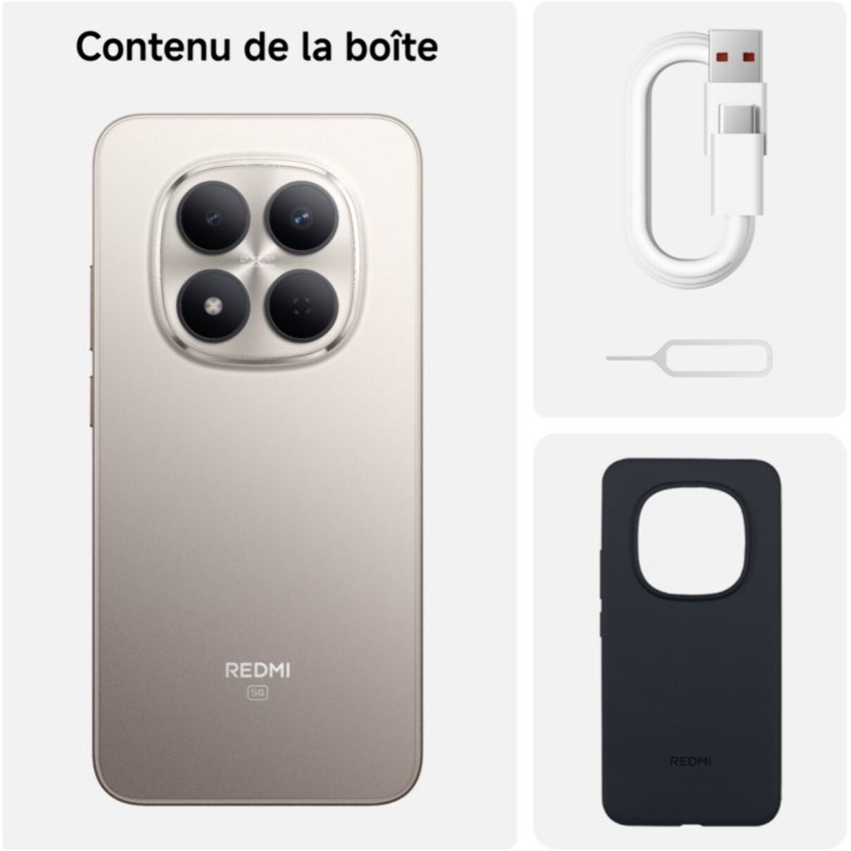 Smartphone XIAOMI Redmi Note 15 Pro Gris Titane 256Go 5G