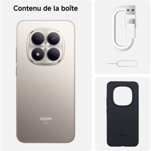 Smartphone XIAOMI Redmi Note 15 Pro Gris Titane 256Go 5G
