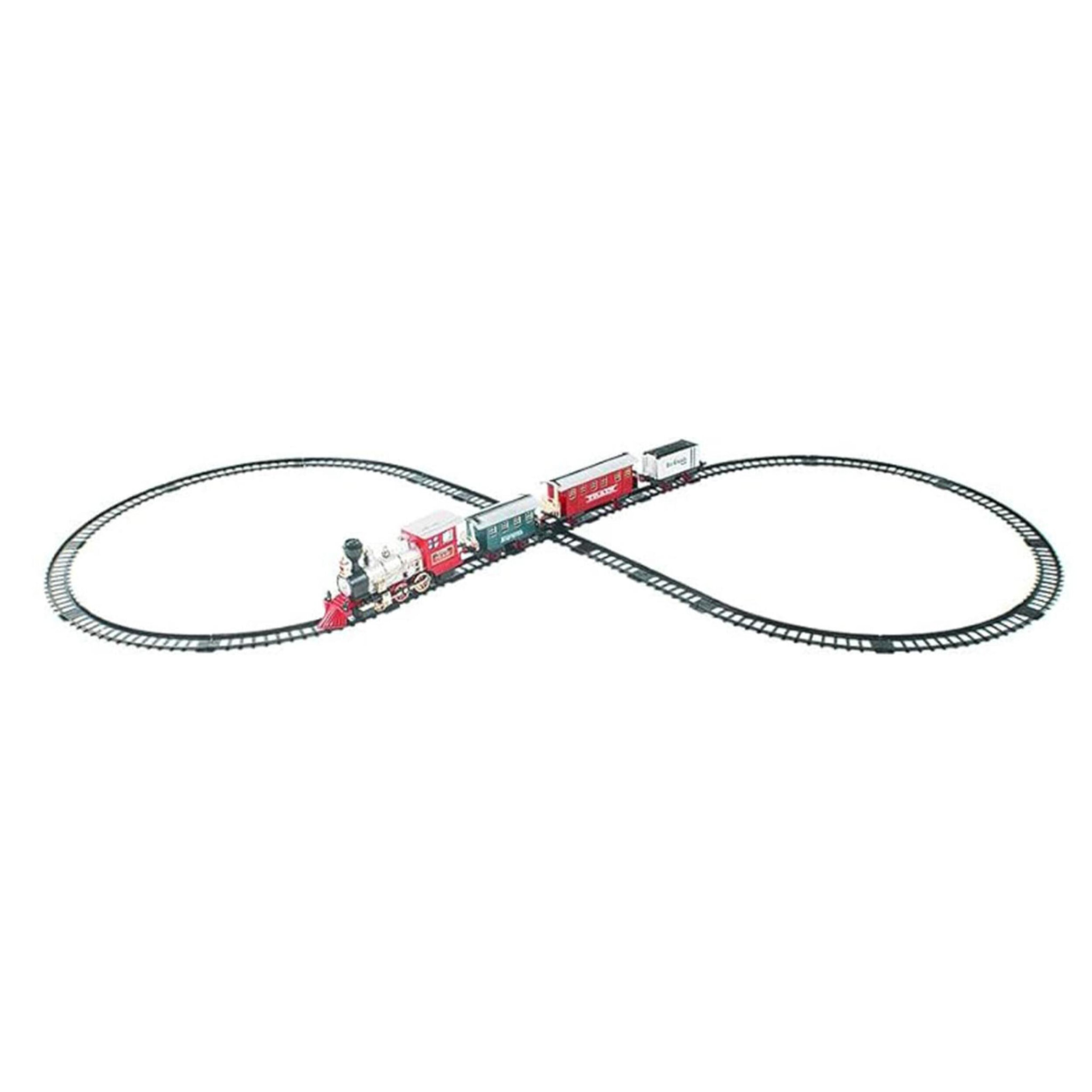 Set de 22 piezas de juego de tren de navidad con sonido y luz con una vía de 523cm