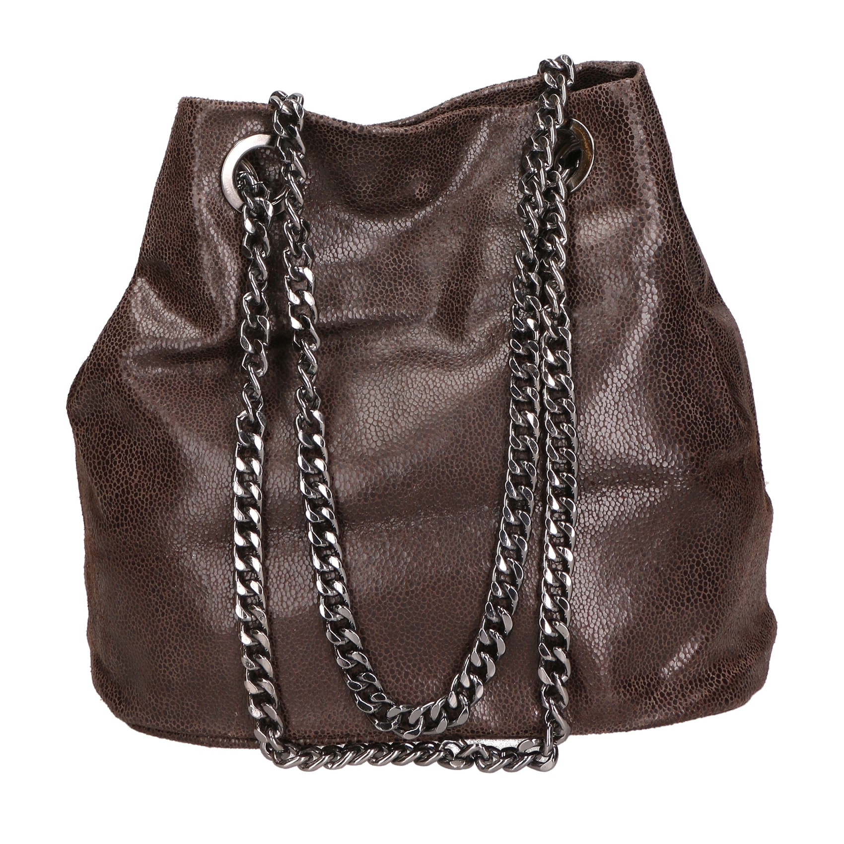 Borsa a spalla da donna In Vera pelle Made in Italy 30x26x17 cm