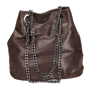 Borsa a spalla da donna In Vera pelle Made in Italy 30x26x17 cm