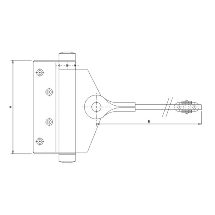 Ferme porte à tringle N°4 SEVAX 350 mm Max. 80 kg - 203004