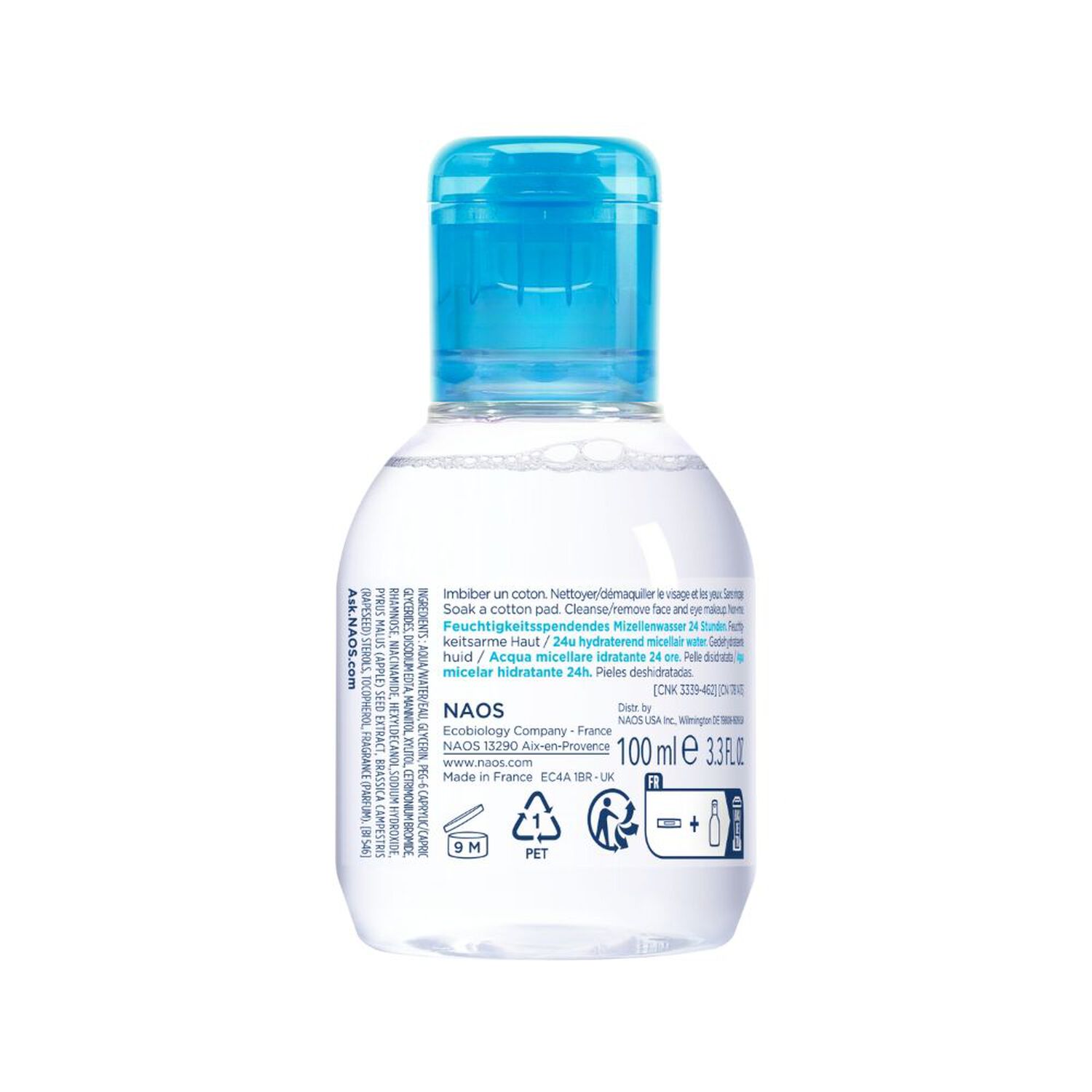 Hydrabio H2O - Eau Micellaire Démaquillante Hydratante - Peaux Sensibles Déshydratées