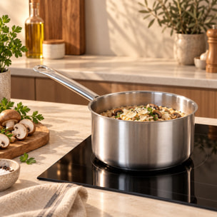 Lot de 3 casseroles en acier inoxydable - tous feux PROFESSIONNEL