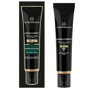 La Provençale Lumino-Correct - Crème Rénovatrice de Peau booster d'Eclat – Biophénols d'Olive noire - Tous types de peaux - 40ml