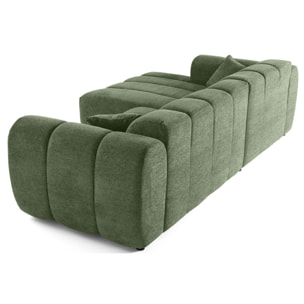 Curtis - canapé d'angle gauche 4 places en tissu texturé - Vert