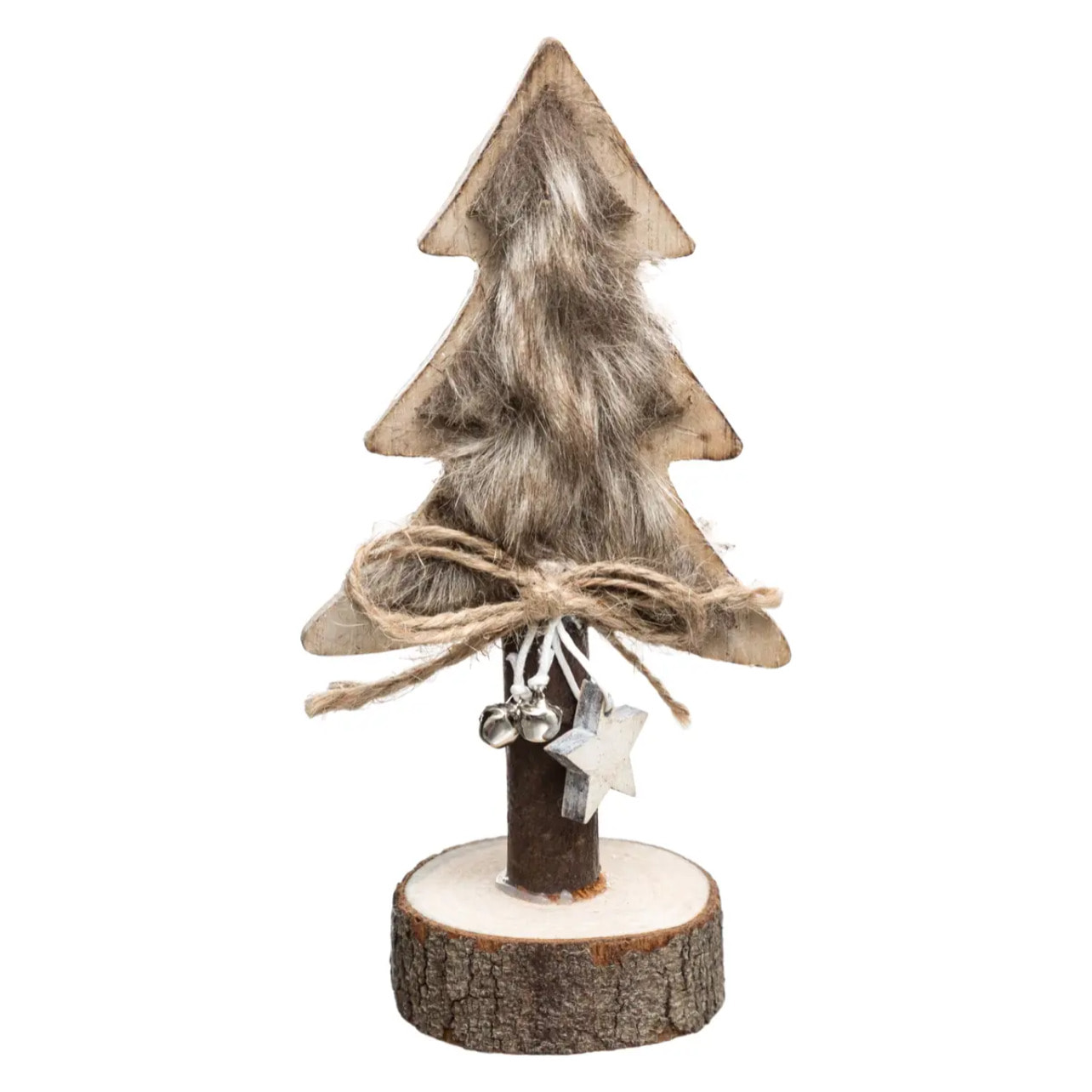 Décoration Sapin Bois  Fourrure