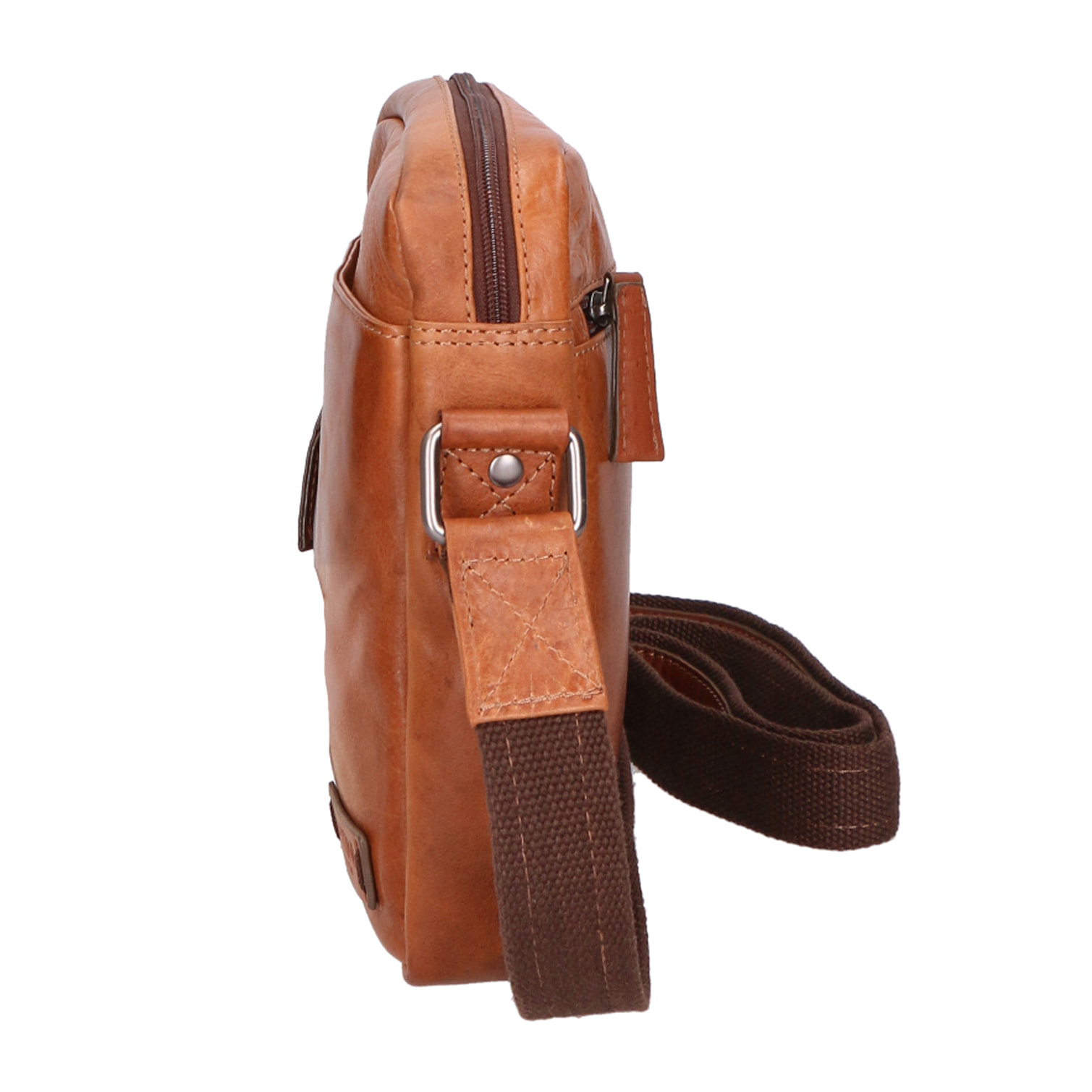 Borsa a tracolla unisex In Vera pelle Made in Italy 20x23x4 cm