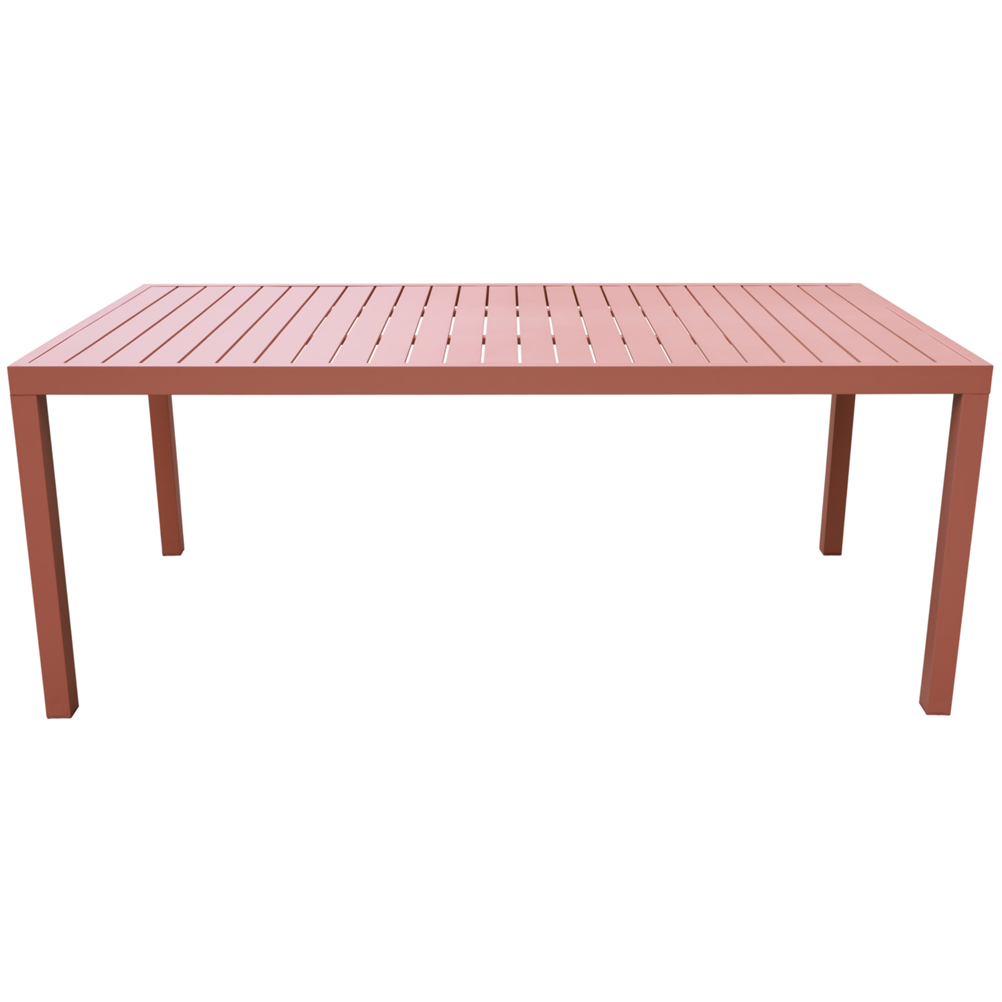 Salon de jardin BARI en textilène terracotta 8 places - aluminium terracotta