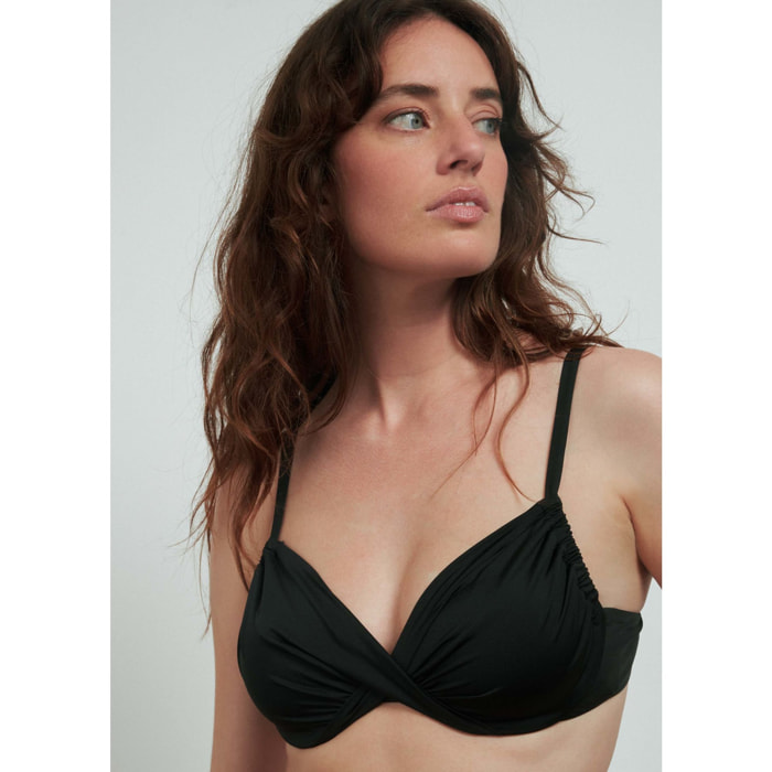 TOP BIKINI NERO CONBIPEL