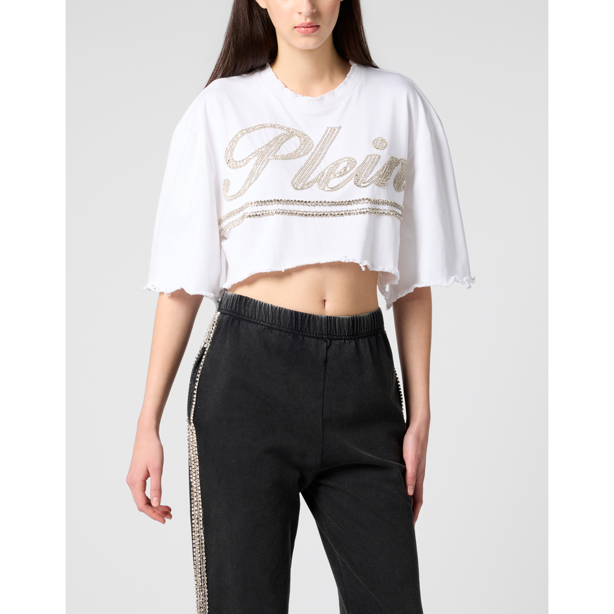 PHILIPP PLEIN Camiseta de cuello redondo y manga corta SIGNATURE