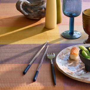 Set pur coton enduit motif jacquard Mille ecossais velvet