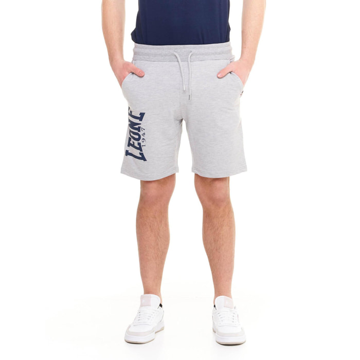 Pantalón corto de hombre con gran logo Leone Basic