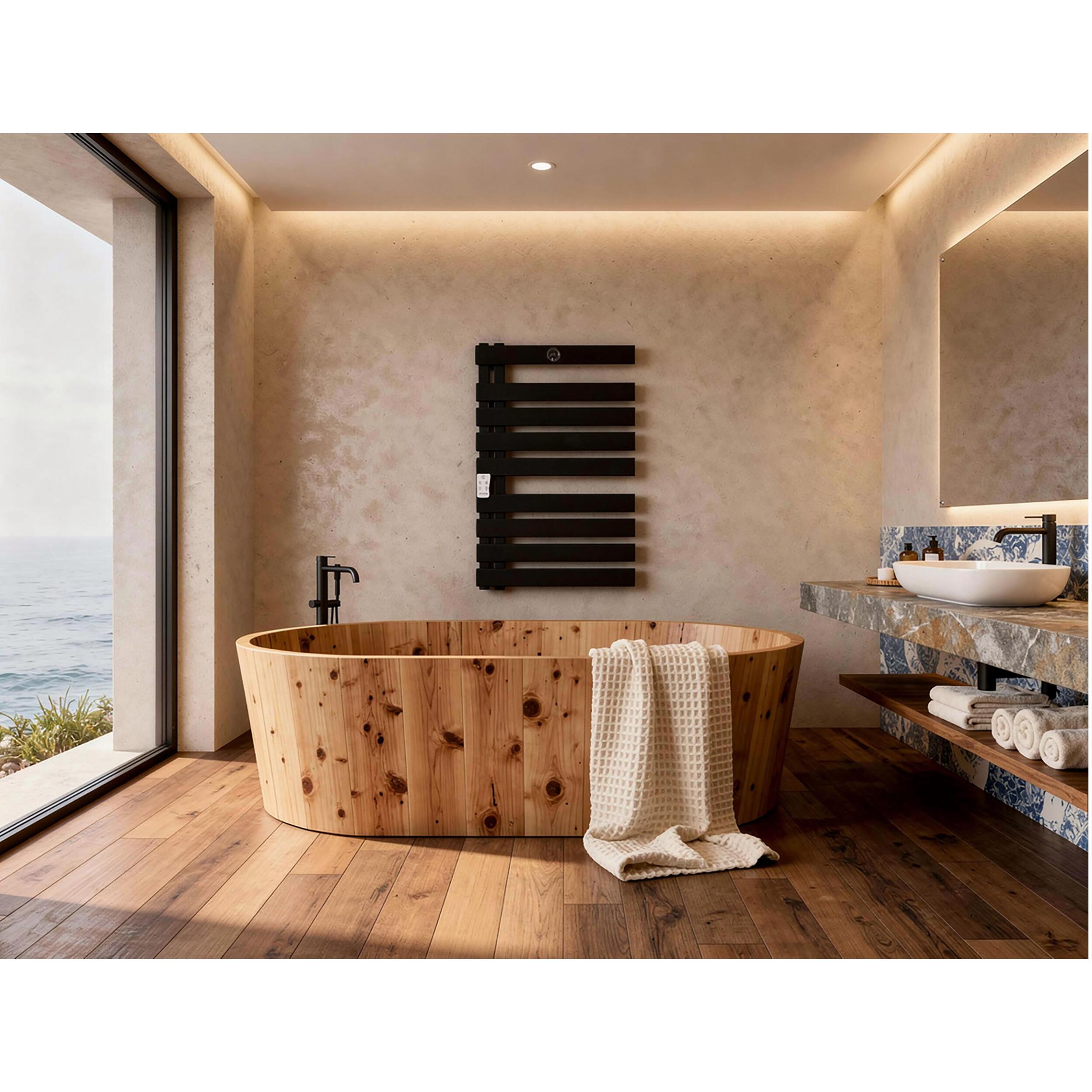 Sèche-serviettes mural aluminium display LED et WiFi 500W