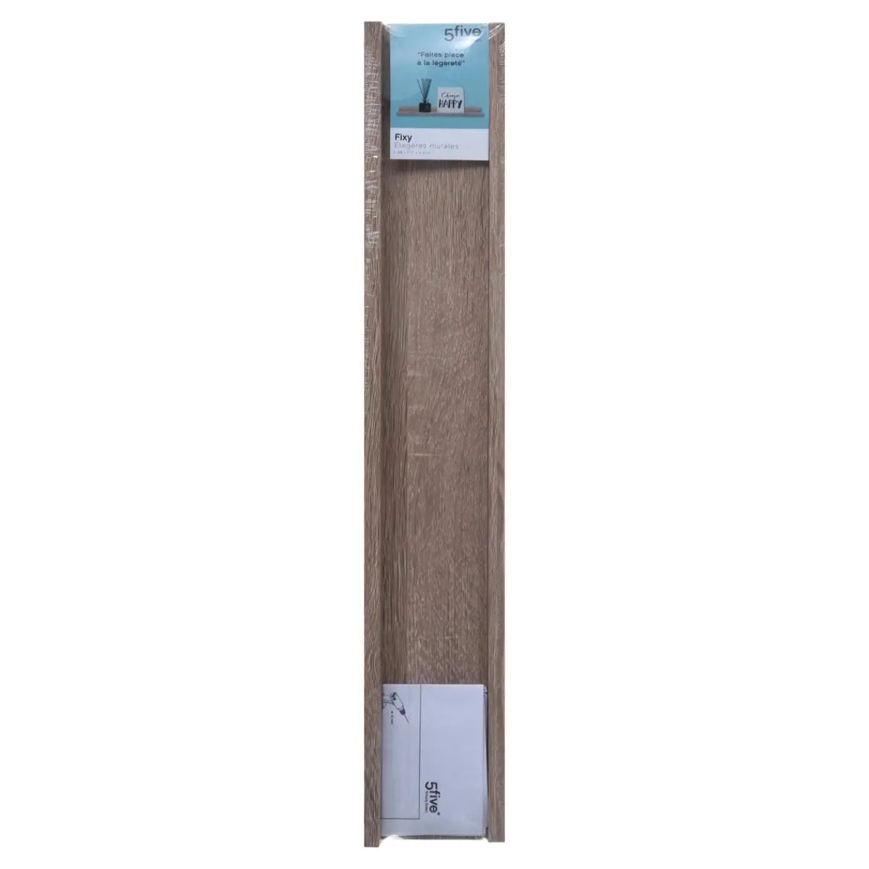 Étagère murale 58cm "Fixy" effet chêne naturel