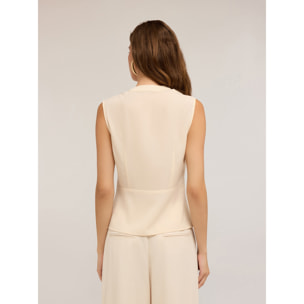 Motivi - Top con cruce - Beige