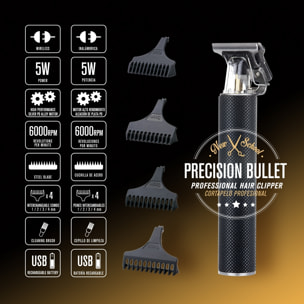 Tondeuse de précision barber id - noir - usb