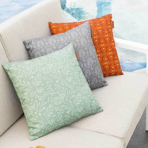 Coussin déco d extérieur "Adiya" ardoise 40x40cm en polyester