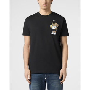 PHILIPP PLEIN Round Neck T-Shirt Teddy Tennis Patch