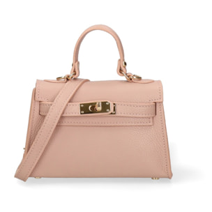Borsa a mano da donna Made in Italy - Modello Floralie Elite - 100% pelle - 21.0 x 14.0 x 7.0 cm