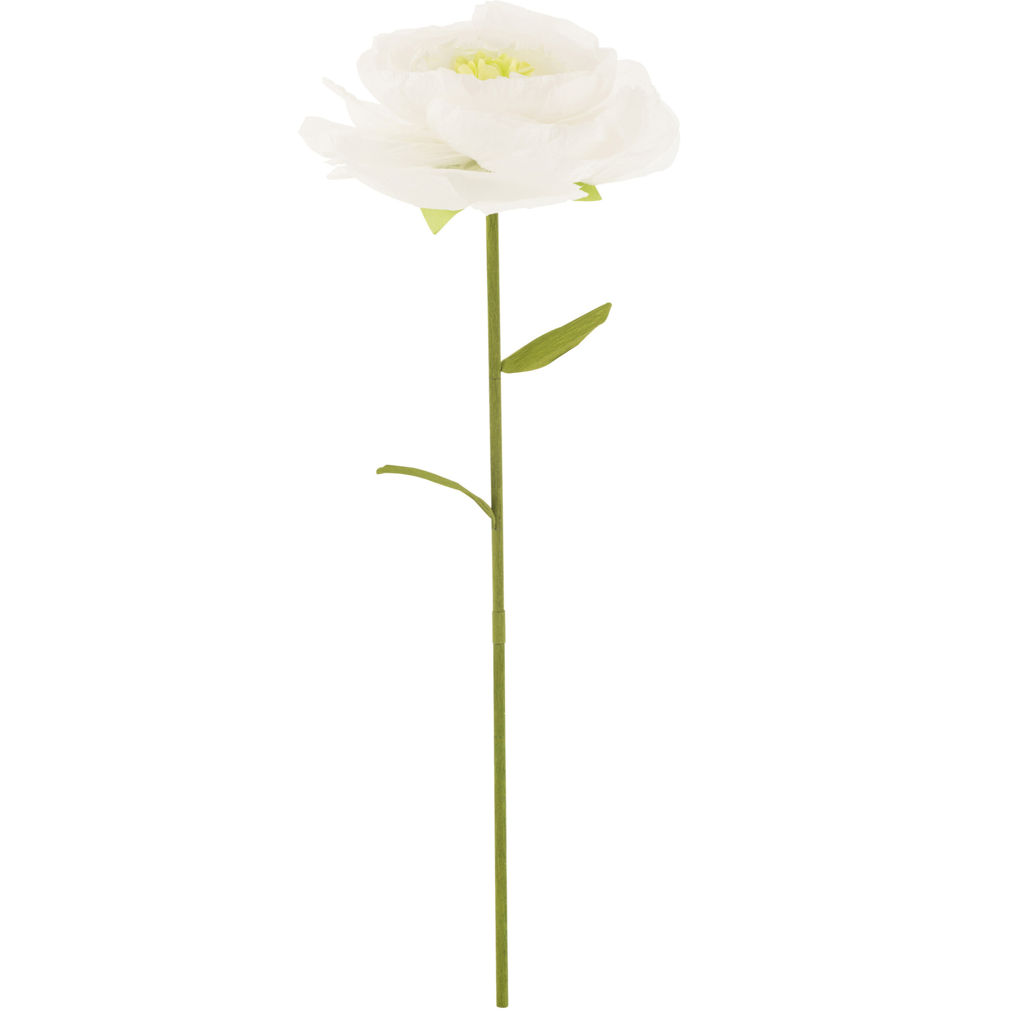 J-Line fleur artificielle - papier - blanc - large