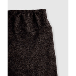 Falda midi viscosa evasé angorina gris marengo